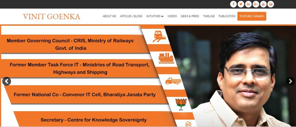 Vinit Goenka Website
