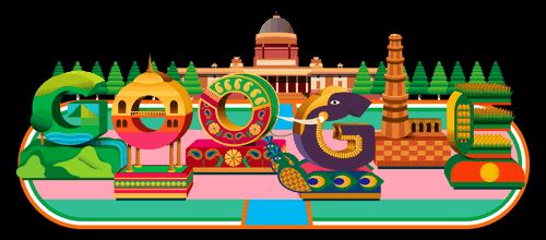 70th Republic day, Google Doodle