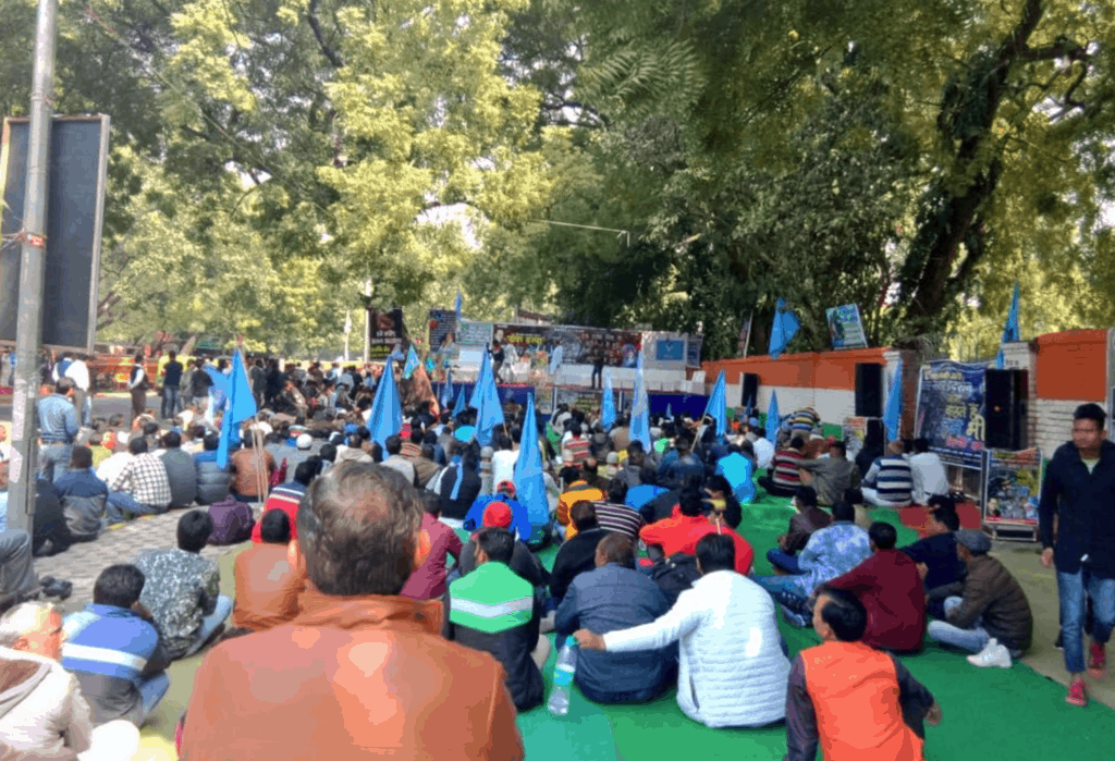 Sanitation workers protest
