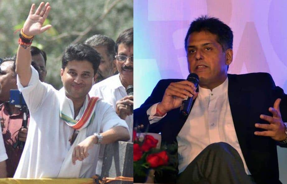 Jyotiraditya Scindia, Manish Tewari