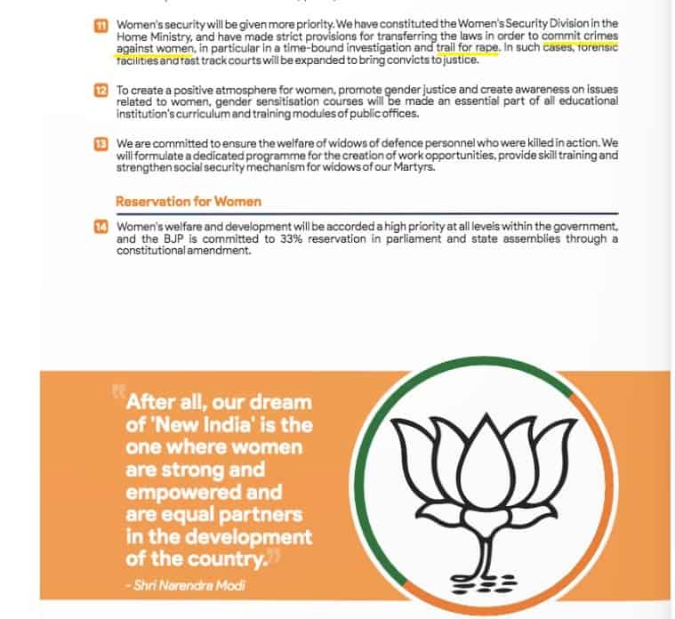 BJP Manifesto
