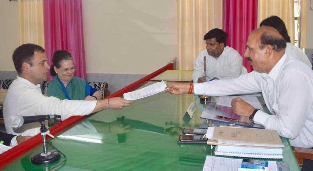 Rahul Gandhi Amethi nomination